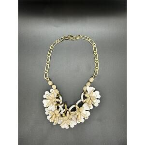 Stella & Dot Cynthia Flower Statement Figaro Link Necklace - Brand New With Box